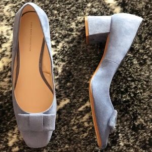 Zara Blue Suede Heels BNWOT